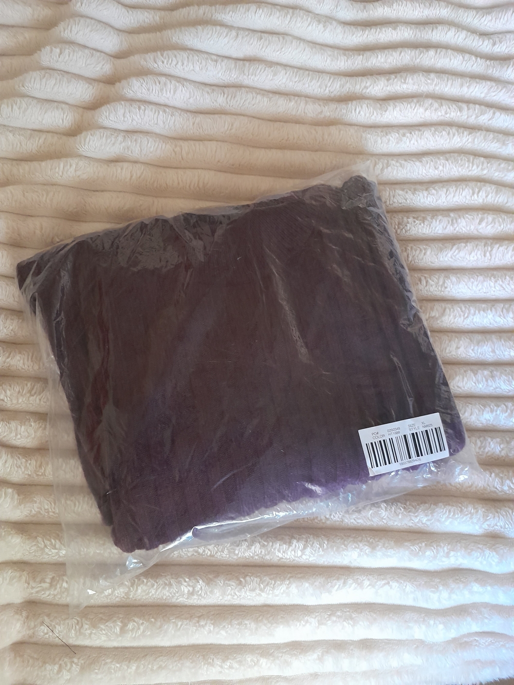 Madewell Plum Purple Ribbed Mockneck Cropped Wool Blend Sweater XL - Picture 8 of 12